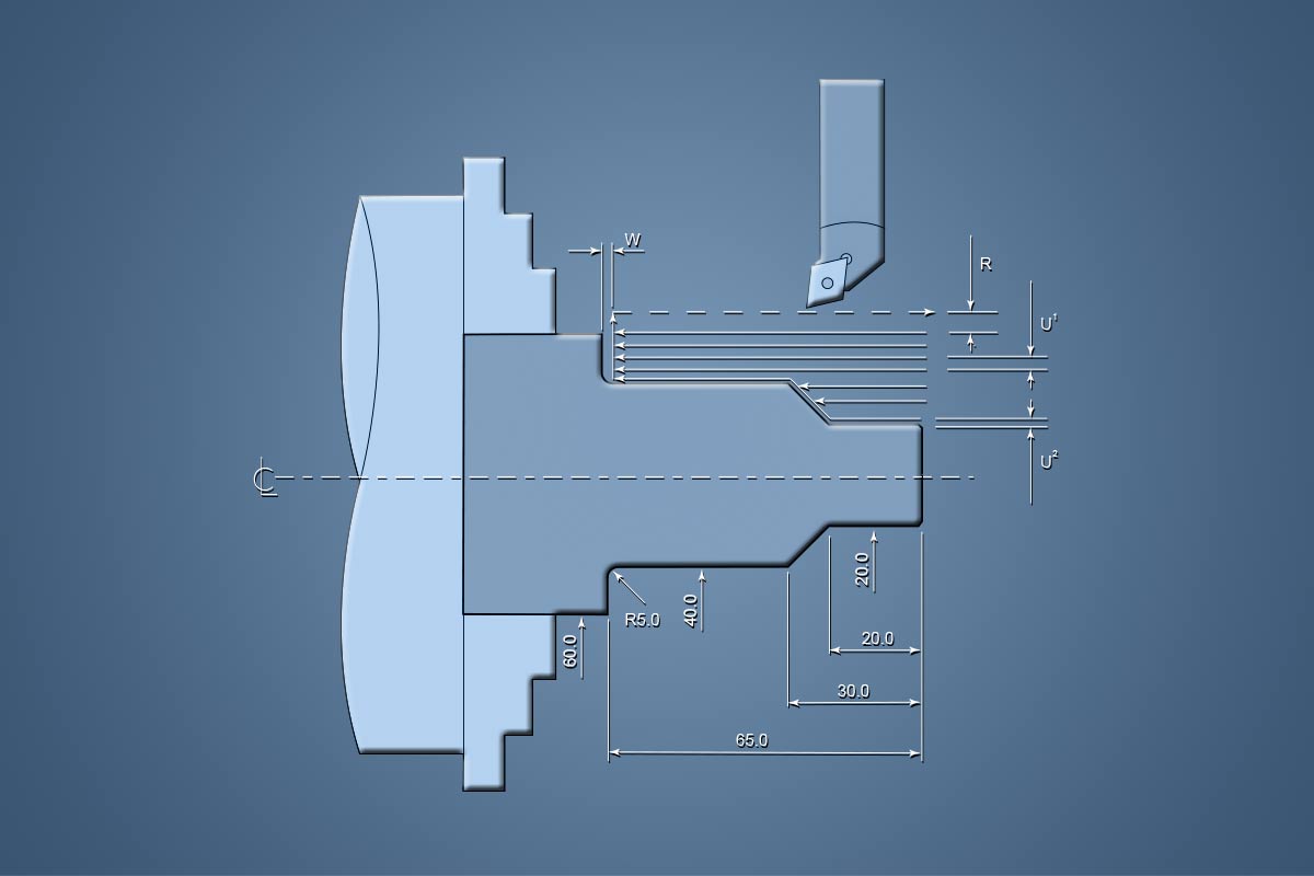 G71 Roughing cycle on a CNC Lathe