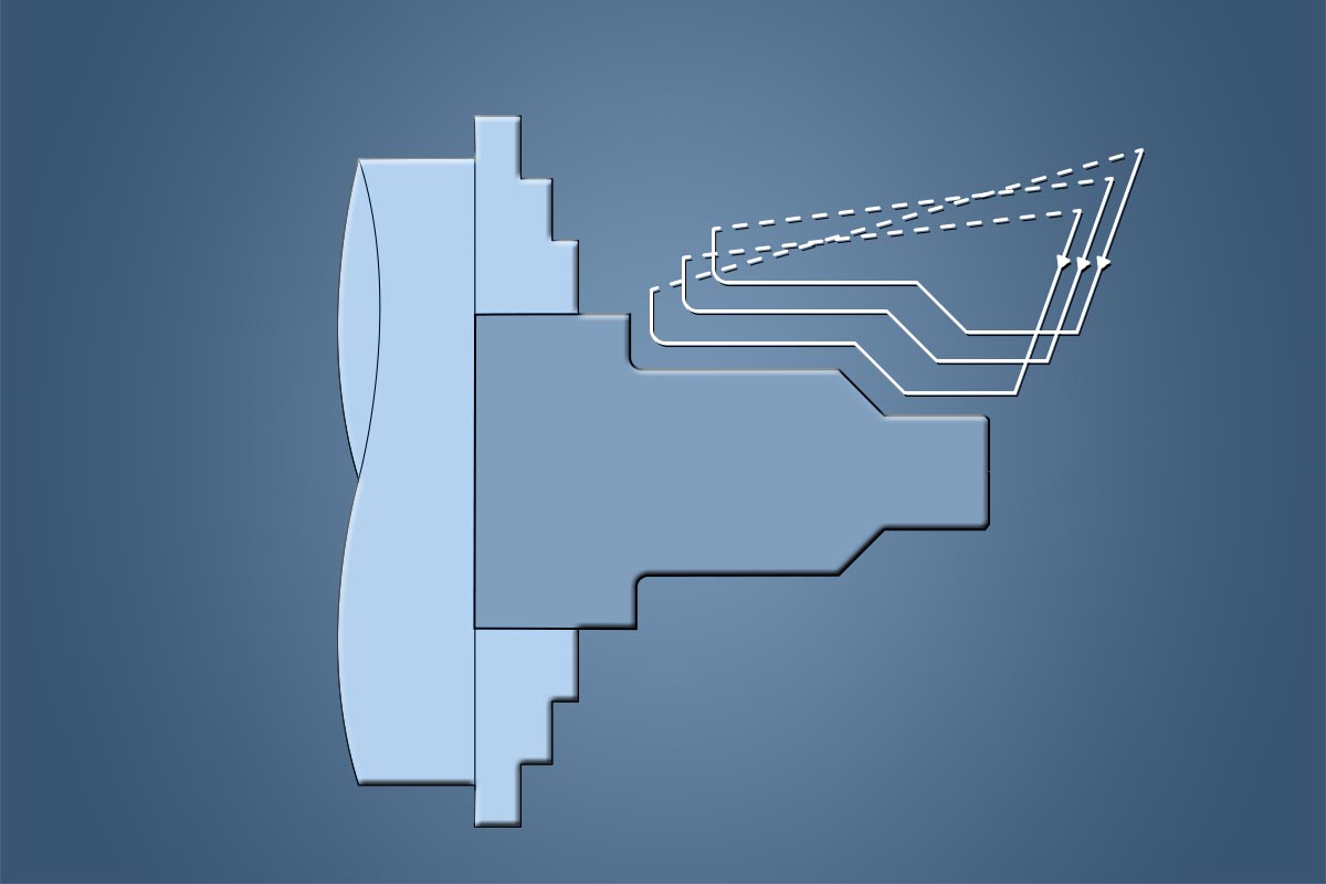 G73 pattern repeating cycle on a CNC Lathe