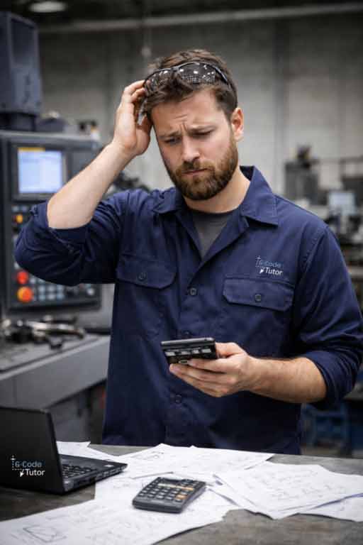 Stressed machinist struggling with maths